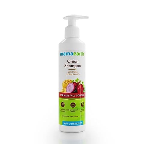 Mamaearth Onion Shampoo with Onion and Plant Keratin for Hair Fall Control - 250ml