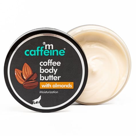 Coffee & Almond Body Butter with Shea Butter for Deep Moisturization & Smooth Skin - 100 g