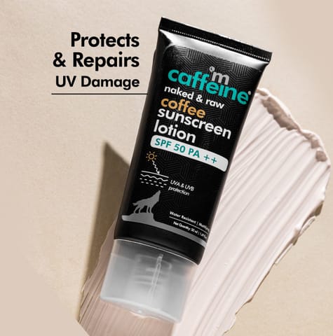Coffee Sunscreen SPF 50 PA++ | UVA & UVB Protection | Leaves Zero White Cast & Prevents Tan (50ml)