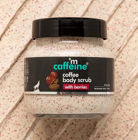 Moisturizing & Creamy Coffee Body Scrub with Berries for Smooth Skin - 200g