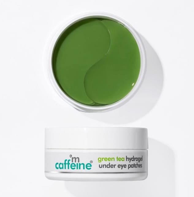 Green Tea Hydrogel Under Eye Patches for Fine Lines | 1% Caffeine Depuffs - 30 pairs