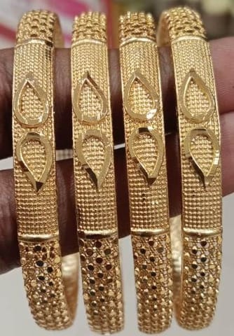 Shining Jewel Gold Plated Traditional Handcrafted Stylish Designer Bangles