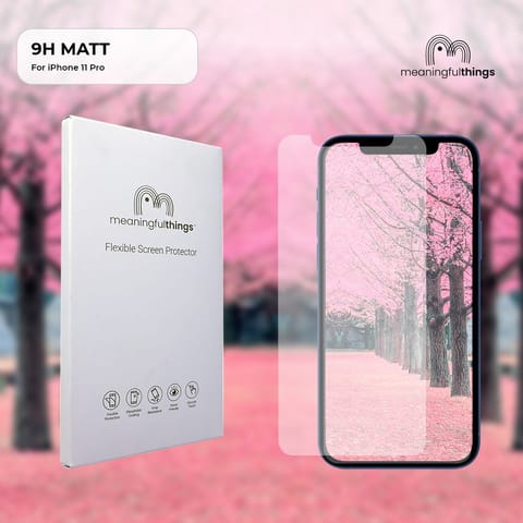 MEANINGFULTHINGS Washable & Reusable 9H Matt Screen Protector For Apple iPhone 11 Pro