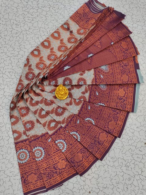 Samuthrika/Vasthrakala Style Bridal Silk Sarees