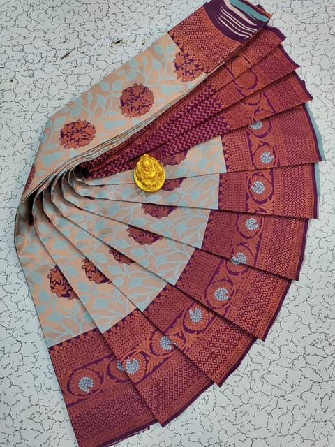 Samuthrika/Vasthrakala Style Bridal Silk Sarees