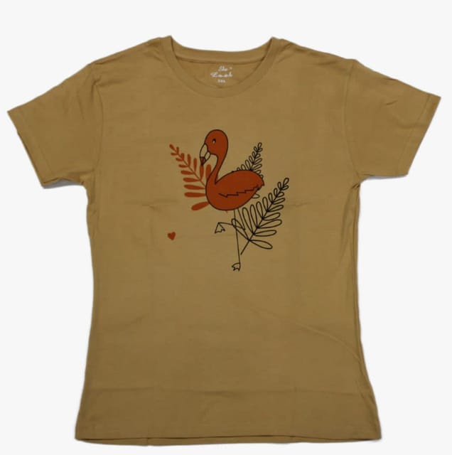 Crane Printed Tshirt For Women And Girls