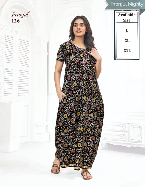 Pranjul Pure Cotton Nighties For Women