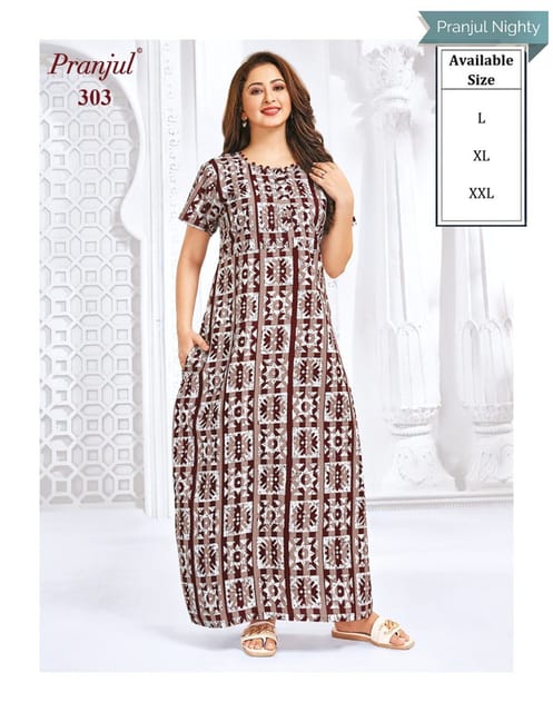 Pranjul Pure Cotton Nighties For Women