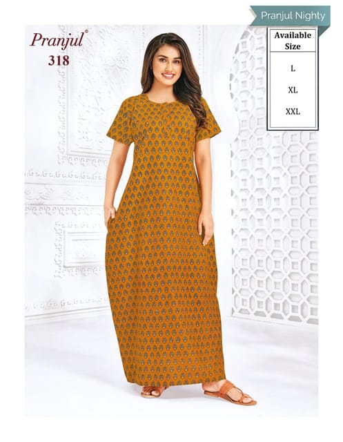 Pranjul Pure Cotton Nighties For Women