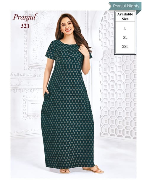 Pranjul Pure Cotton Nighties For Women