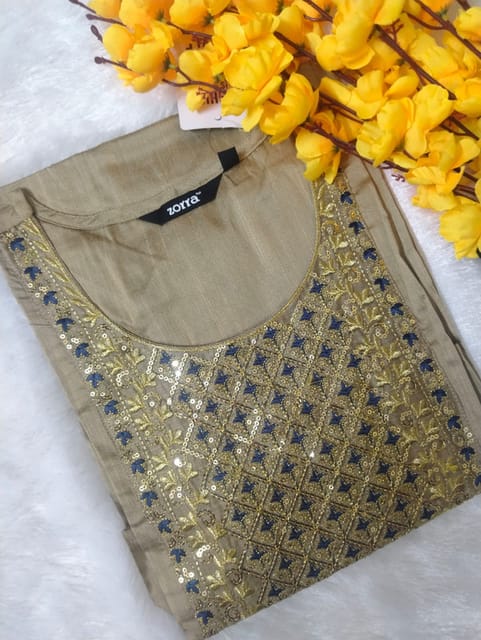 Sandal Color Rayon 3/4 Sleeve Women Top For Casual And Formal Use