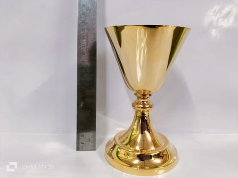 Gold plated chalice 14.5cm V shape | Kanya Krafts