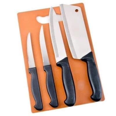 Stainless Steel Kitchen Knife And Chopping Board