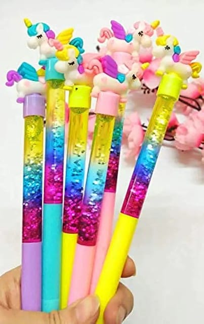 Ddb107 Unicorn Glitter Pen (Single Piece)