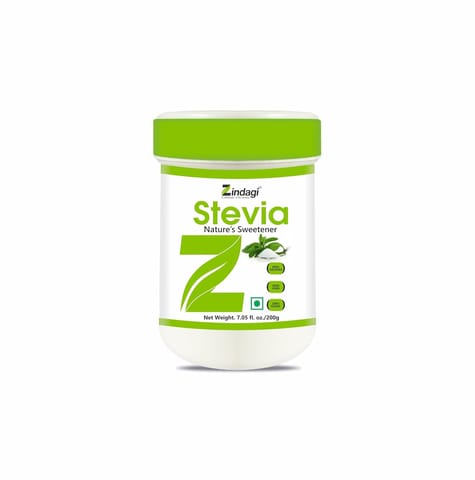 Zindagi Stevia Powder | 100% Natural & Sugarfree Stevia Powder | Stevia Extract Powder |200 gm