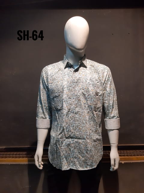 100% Cotton Casual Full Sleeve Shirt for Men