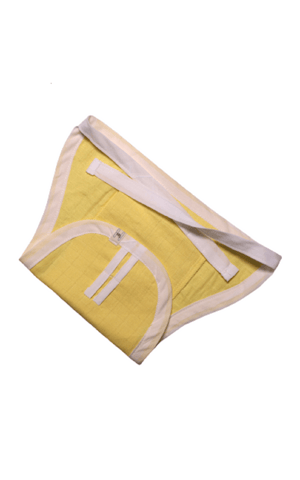 Cloth Nappies With Knot yellow color 100% organic cotton