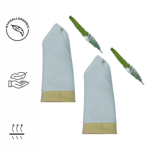 Organic Cotton Muslin Wash Cloth with Natural Herbal Dyed Pack of 4