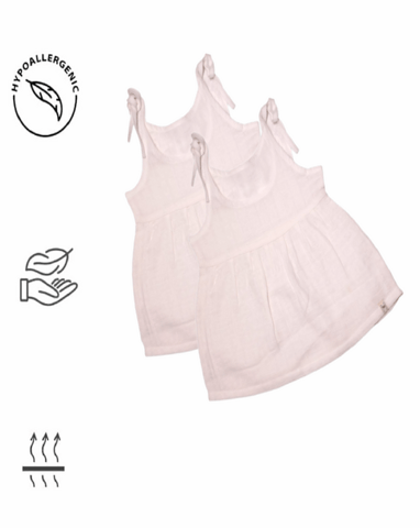 Frock white color perfect cotton baby wear