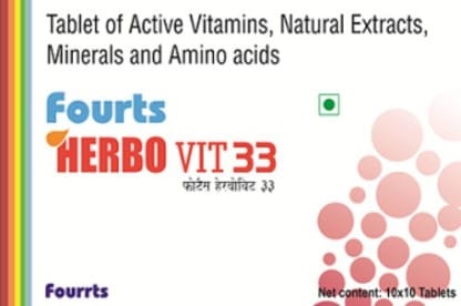 Fourrts Herbo Vit 33 Tablets 10S (3 X 10 Tablets)