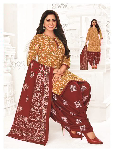 Pranjul 100% Cotton Printed Patiyala Ready Made Stitched Salwar Suits