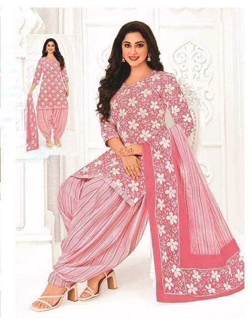 Pranjul 100% Cotton Printed Patiyala Ready Made Stitched Salwar Suits