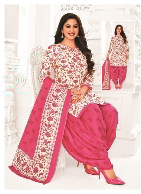 Pranjul 100% Cotton Printed Patiyala Ready Made Stitched Salwar Suits