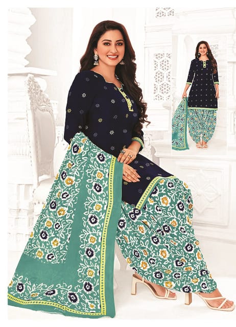 Pranjul 100% Cotton Printed Patiyala Ready Made Stitched Salwar Suits