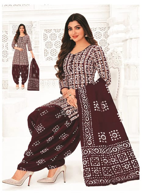 Pranjul 100% Cotton Printed Patiyala Ready Made Stitched Salwar Suits