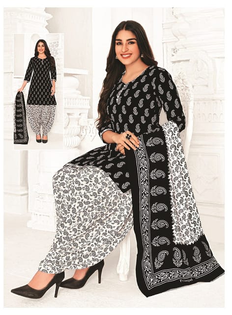 Pranjul 100% Cotton Printed Patiyala Ready Made Stitched Salwar Suits
