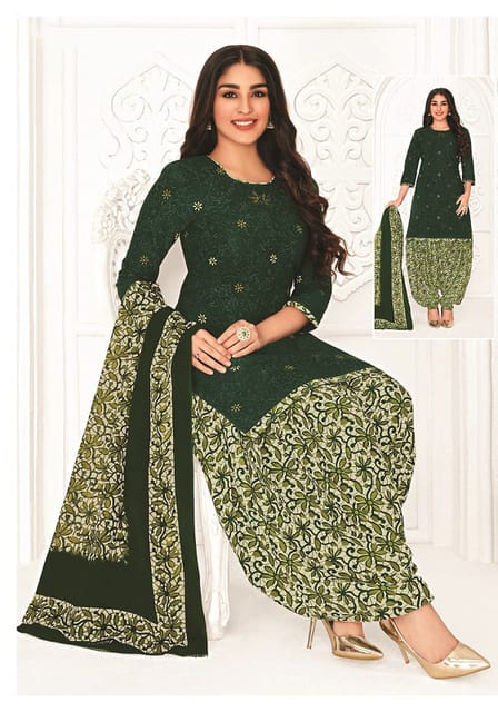 Pranjul 100% Cotton Printed Patiyala Ready Made Stitched Salwar Suits