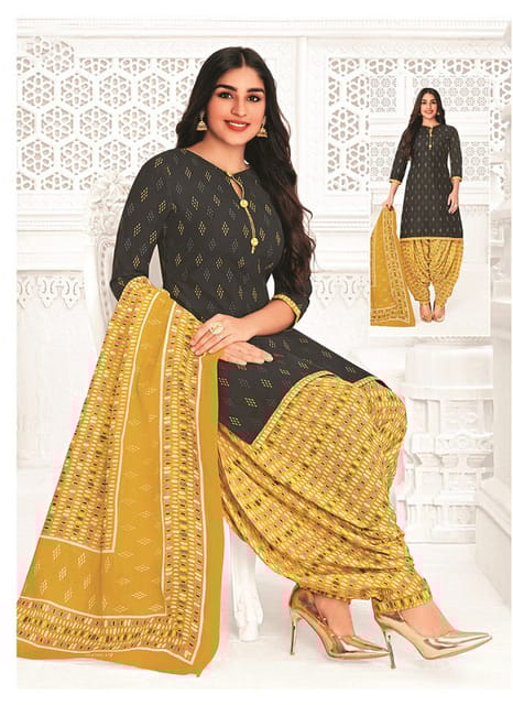 Pranjul 100% Cotton Printed Patiyala Ready Made Stitched Salwar Suits