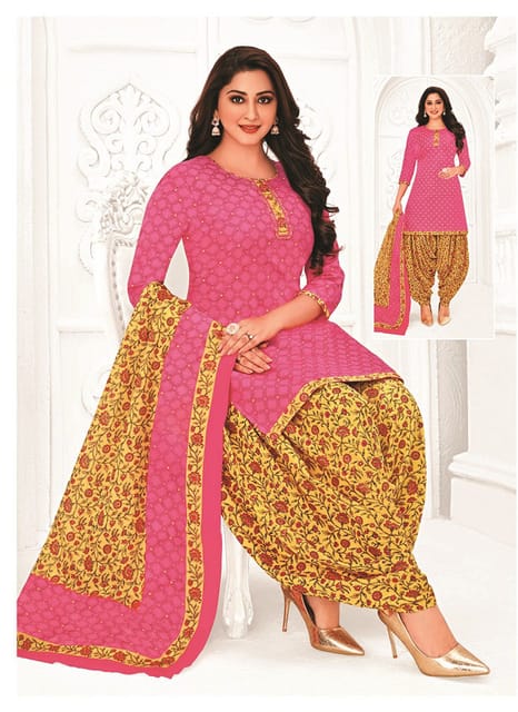Pranjul 100% Cotton Printed Patiyala Ready Made Stitched Salwar Suits