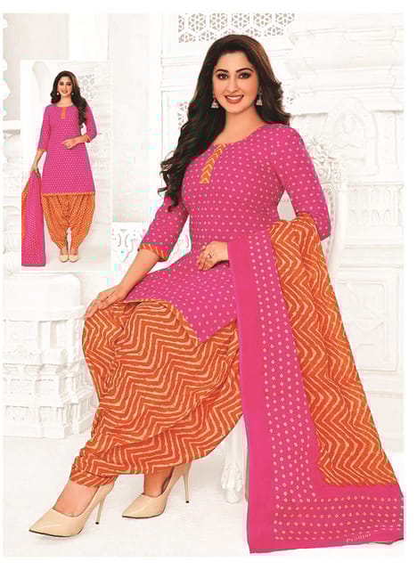 Pranjul 100% Cotton Printed Patiyala Ready Made Stitched Salwar Suits