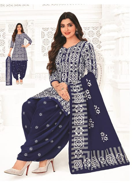 Pranjul 100% Cotton Printed Patiyala Ready Made Stitched Salwar Suits