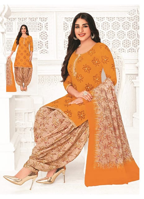 Pranjul 100% Cotton Printed Patiyala Ready Made Stitched Salwar Suits