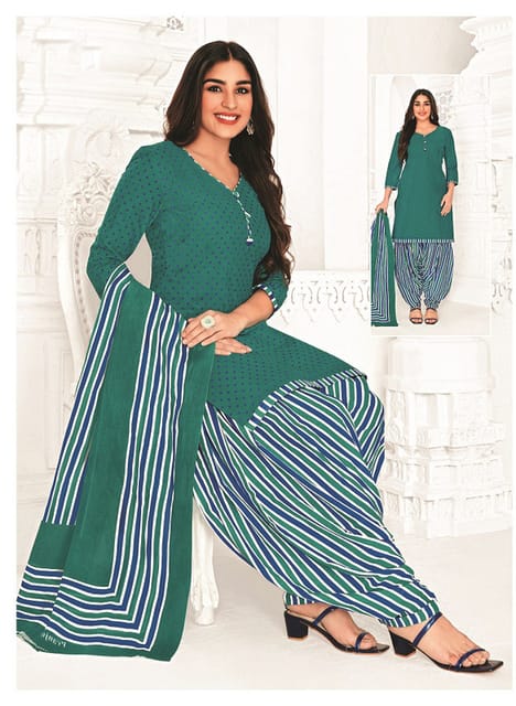 Pranjul 100% Cotton Printed Patiyala Ready Made Stitched Salwar Suits