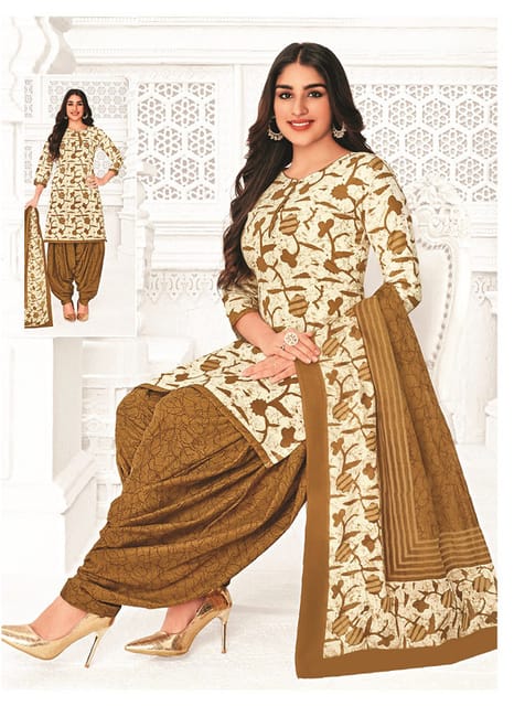Pranjul 100% Cotton Printed Patiyala Ready Made Stitched Salwar Suits