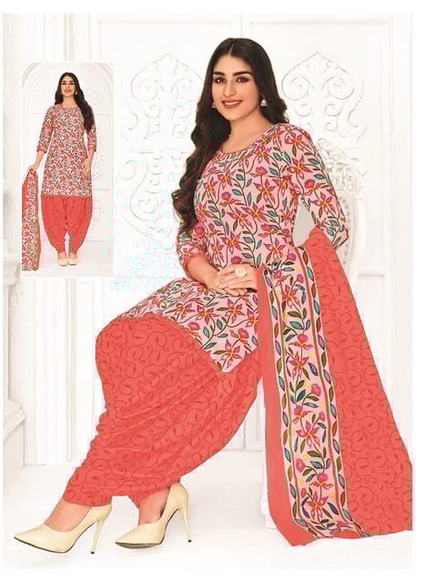 Pranjul 100% Cotton Printed Patiyala Ready Made Stitched Salwar Suits