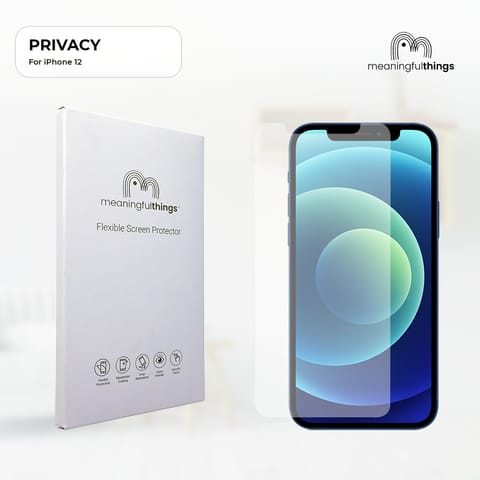 MEANINGFULTHINGS Matt Finish Privacy Screen Protector For Apple iPhone 12