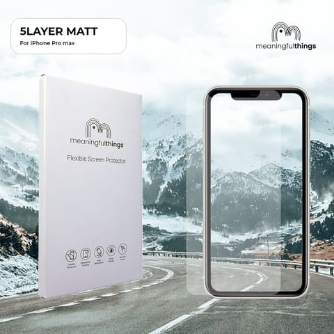 MEANINGFULTHINGS Washable & Reusable 5 layer Matt Screen Protector For Apple iPhone 12 pro max