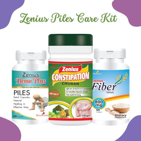 Zenius Piles Care Kit Beneficial for Treats All Types of Piles & Hemorrhoids