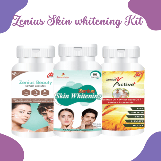 Zenius Skin Whitening Kit Beneficial to Dry Eyes & Skin Whitening and Glowing