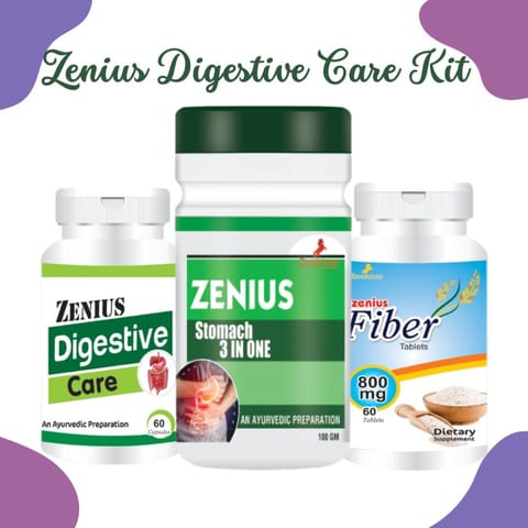 Zenius Digestive Care Kit for Digestion Support & Immune Health Supplement