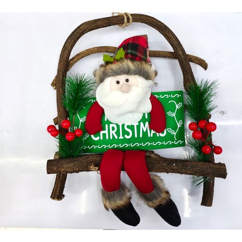 Wooden Santa Claus Hanging for Tree Decoration