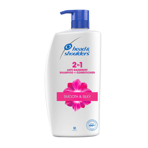 Head & Shoulders 2-In-1 Smooth & Silky Anti Dandruff Shampoo , 1 L