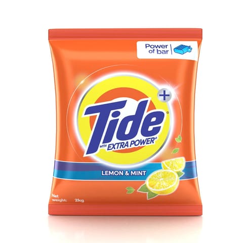 Tide Plus Extra Power Detergent Washing Powder - 2 kg (Lemon and Mint)