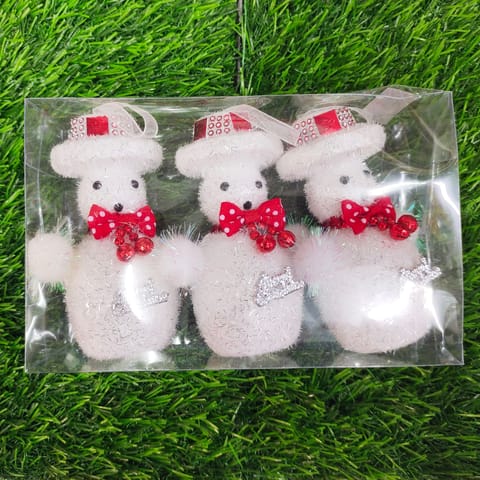 Premium Snowman Hangings for Christmas tree decoration ( set of 3 dolls)