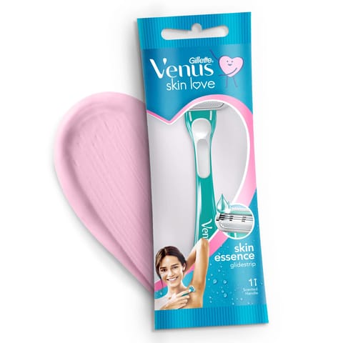 Gillette Venus Skin Love With Skin Essence | Womens Razor For Hair Removal- Pack Of 1