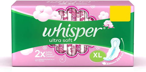 Whisper Ultra Soft Sanitary Pads  For Women XL